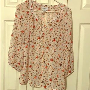 Sheer floral blouse